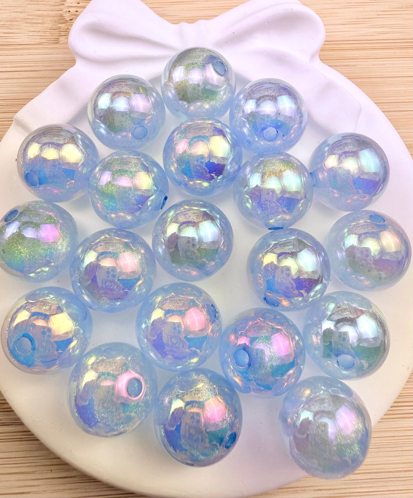 『NEW』夜光ラメ入り16mmレジンビーズ